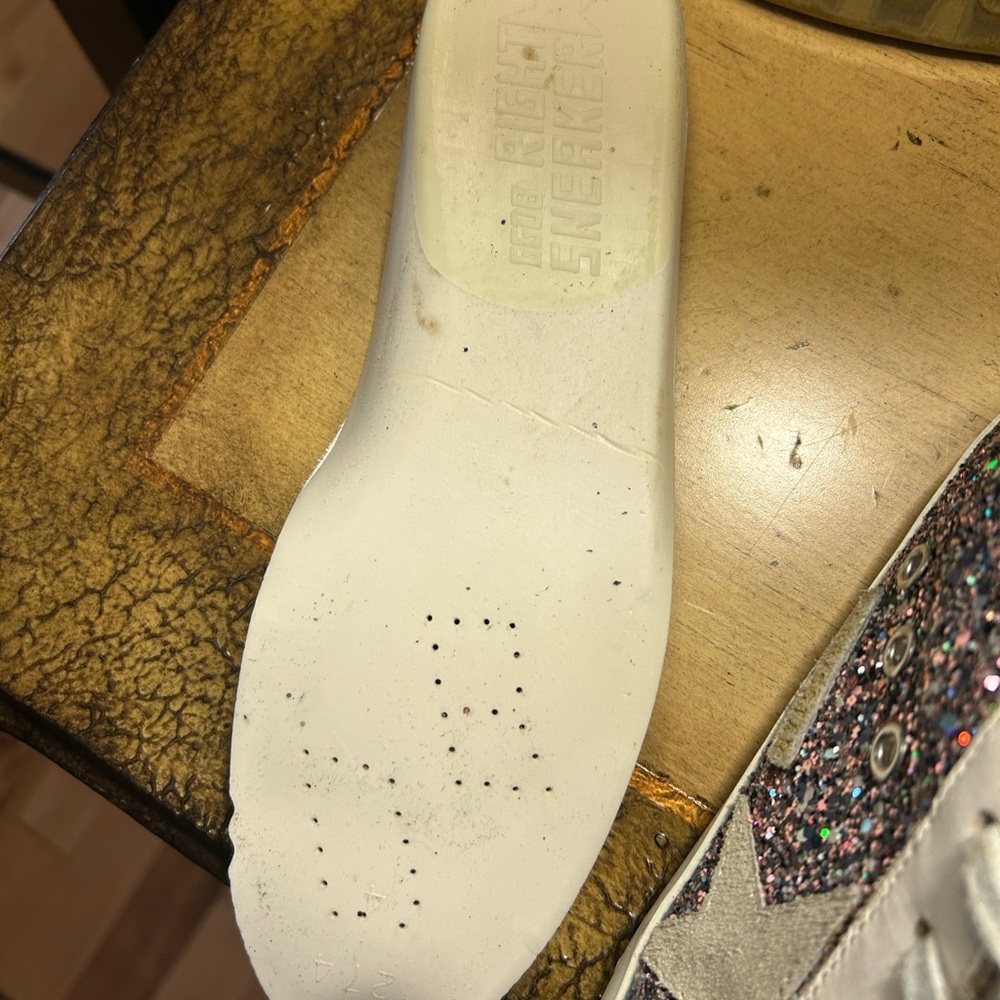 Golden Goose Multicolor Glitter Sneakers with Neon Yellow Sz 40 EUC! - Picture 10 of 15